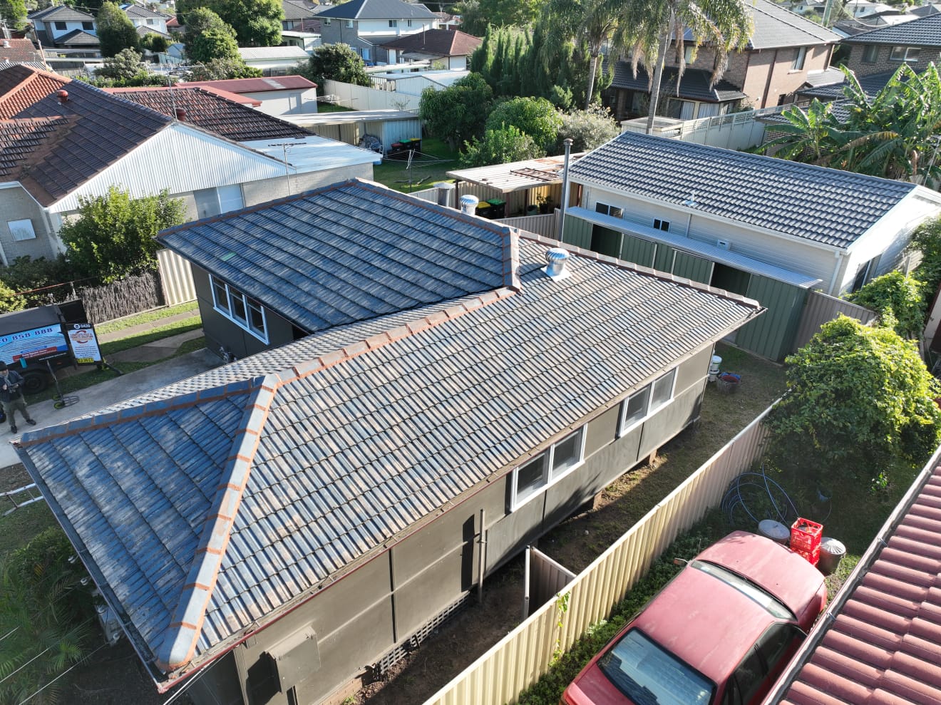 Roof repair before around Campbelltown